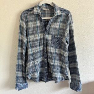 Mystree 100% cotton lightweight plaid button down